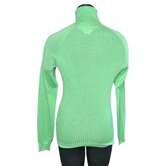 Hermes NWT Silk & Cashmere Women's Turtleneck Sweater Size EU 38 Color Absinthe - Picture 7 of 13